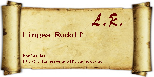 Linges Rudolf névjegykártya